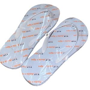 NEW White Spa Flip Flop Sandals Womens Size 8 Beach Pool Shoes Rubber Waterproof
